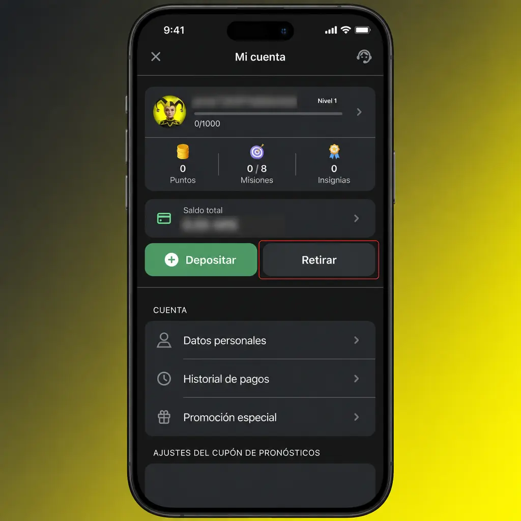 Guía para retirar dinero de Fortunazo desde el perfil con KYC aprobado y métodos de pago disponibles