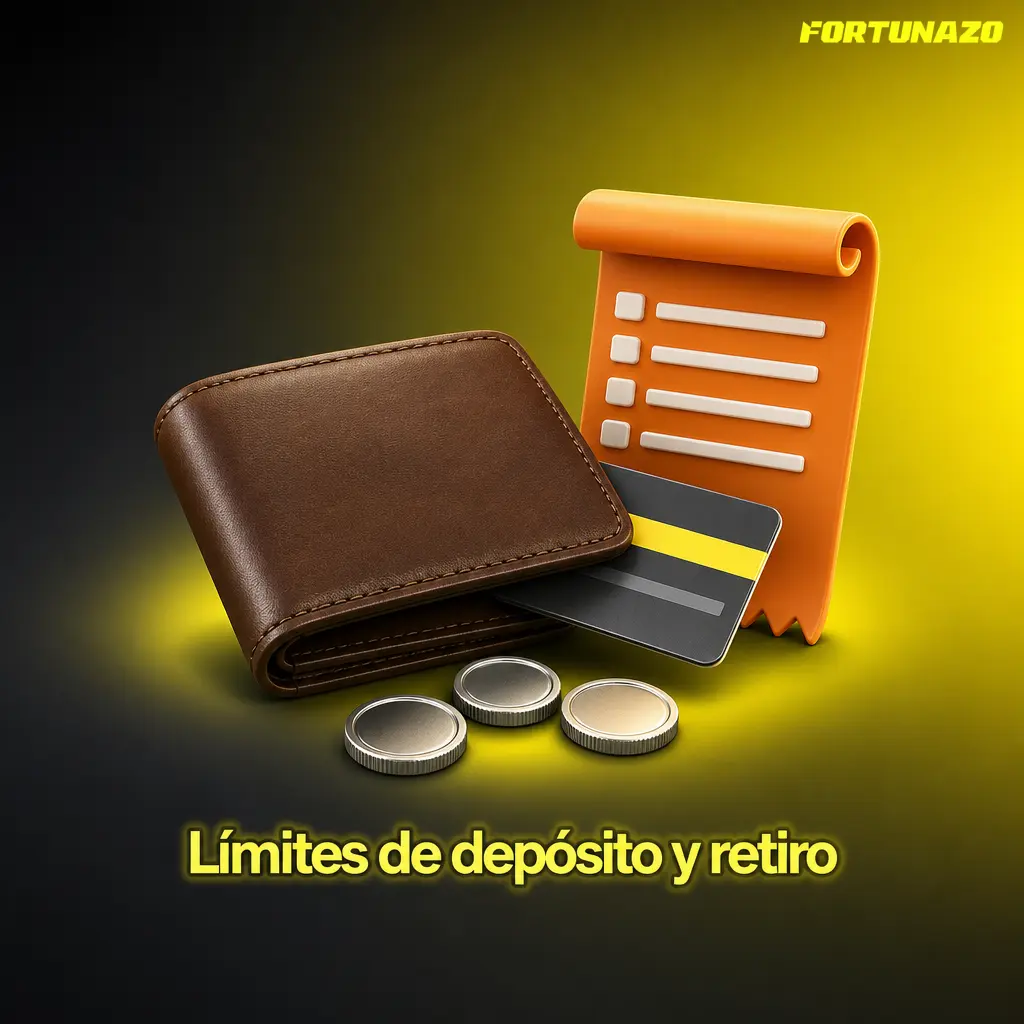 Límites de depósito y retiro en Fortunazo por método de pago, verificación, mínimo, máximo y comisión